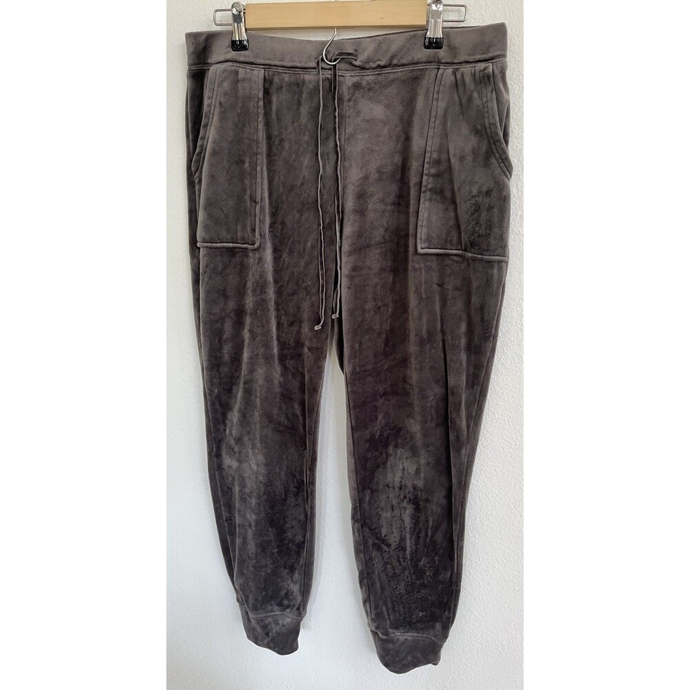 House Of Harlow 1960 Velvet Velour Jogger Lounge Pants Sz Large Gray Cozycore